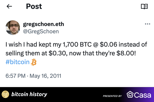 13 years ago today, a $110 million Bitcoin mistake ✨