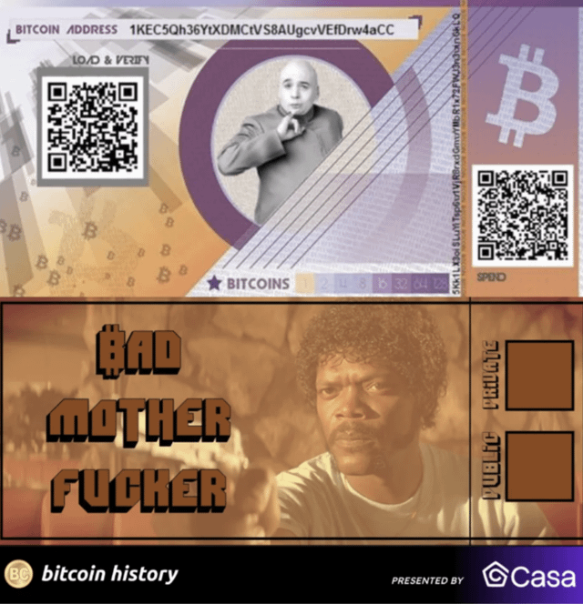 Paper Bitcoin wallets printed when the price was $500 in 2014 ✨